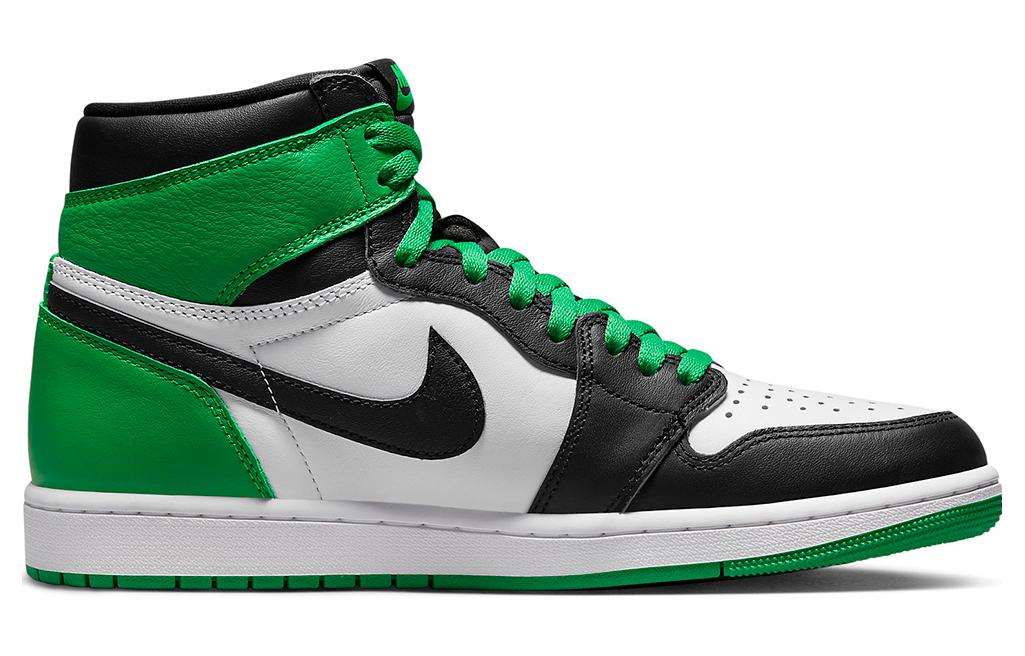 Jordan Air Jordan 1 High OG Black And Lucky Green GS