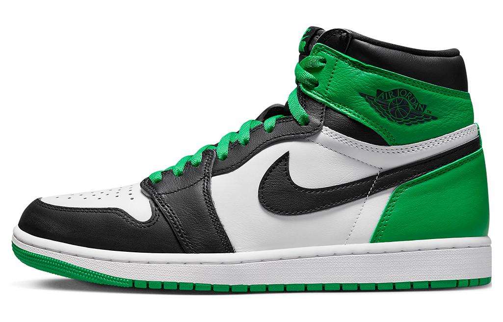 Jordan Air Jordan 1 High OG Black And Lucky Green GS Stepper